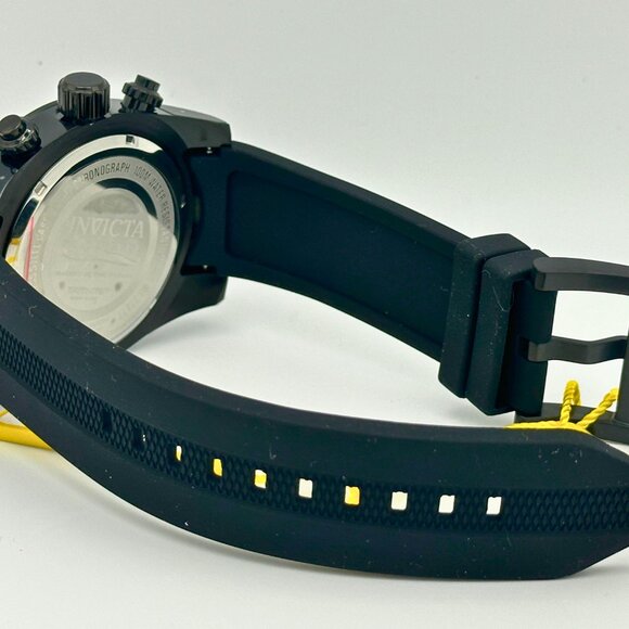 NEW Invicta Men TURBO Pro Diver 50MM BLACK Dial Chronograph SS BLACK Strap Watch - Picture 10 of 10